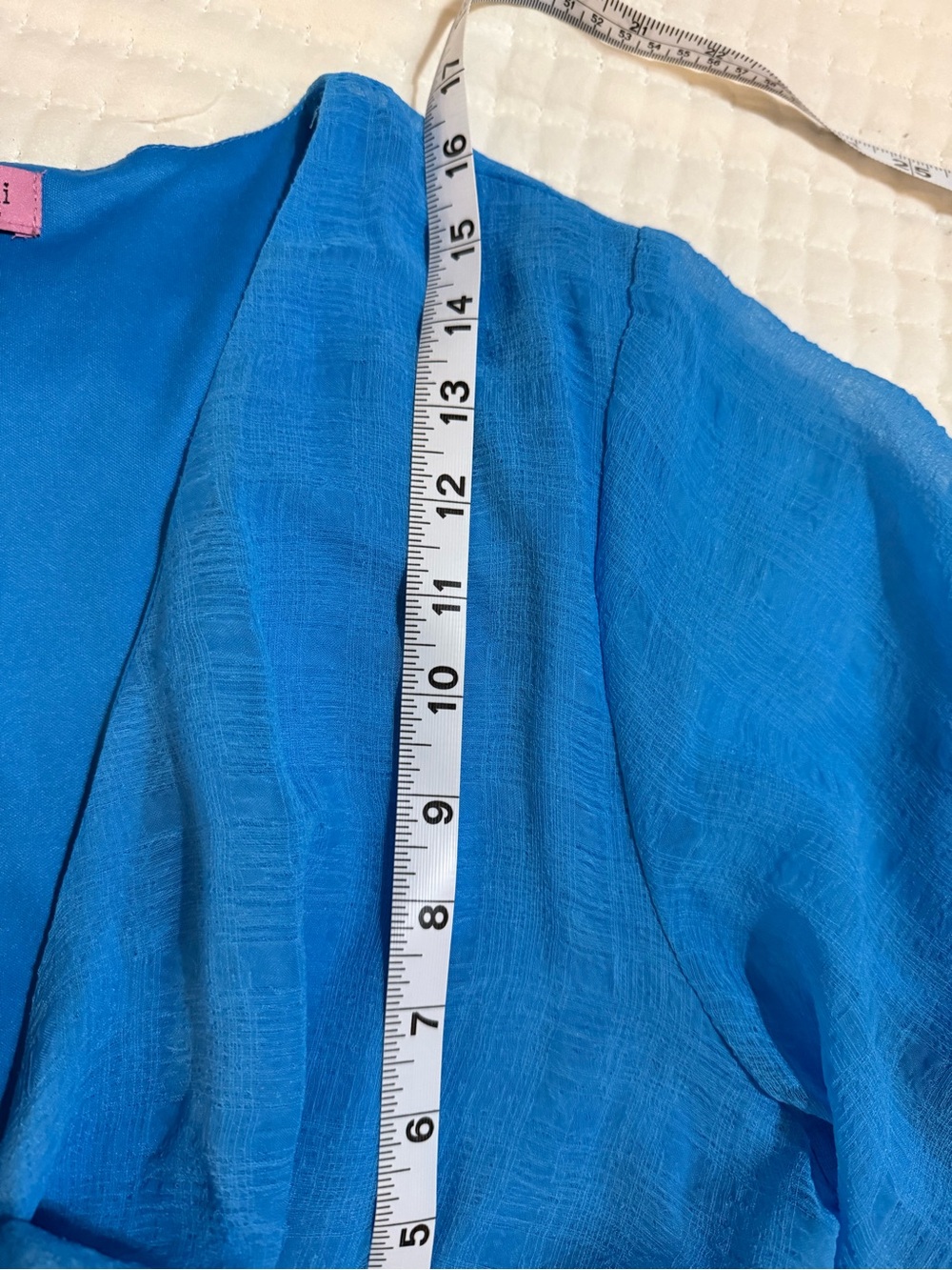 miami Bright Blue Tie-Front Ruffle R - Picture 12 of 16